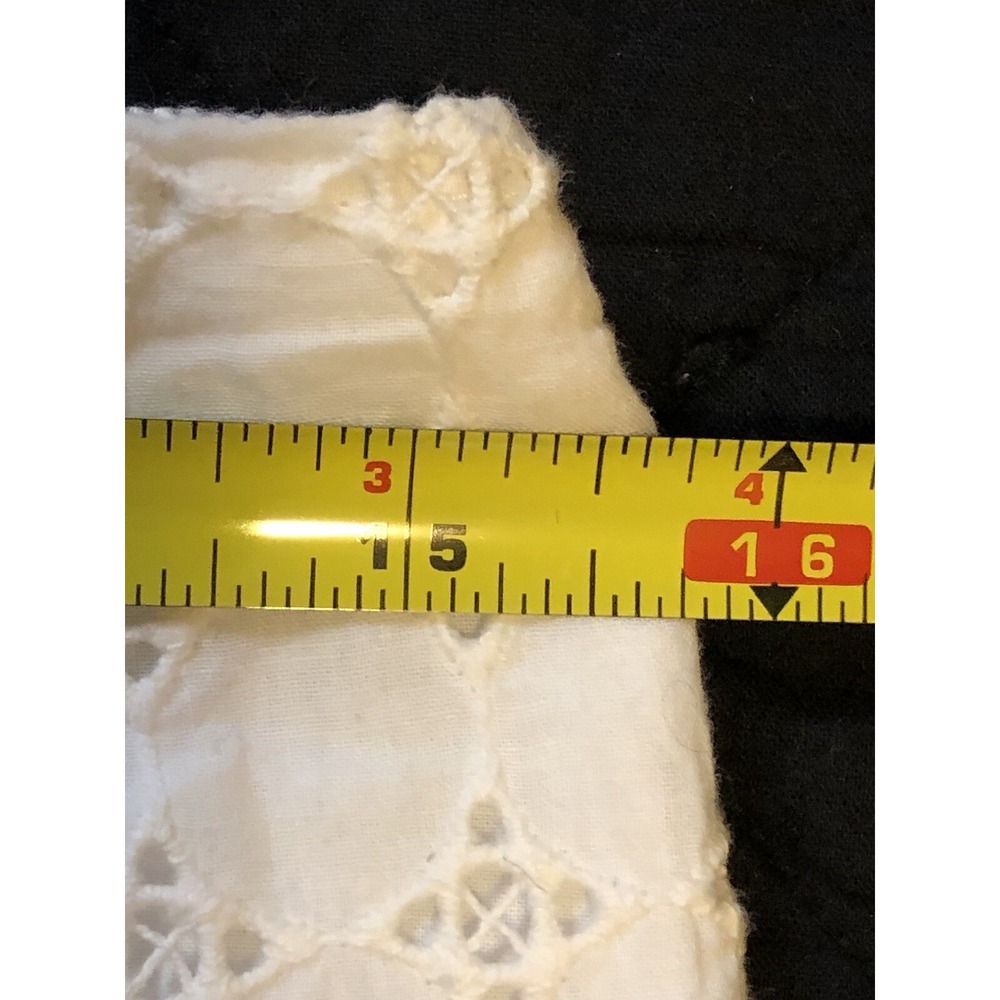 Banana Republic Women's Size 8 Cotton White Eyelet Skirt Knee Length Pencil - Picture 12 of 16